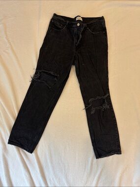 Abercrombie & Fitch Black '90s Straight Low Rise Jeans